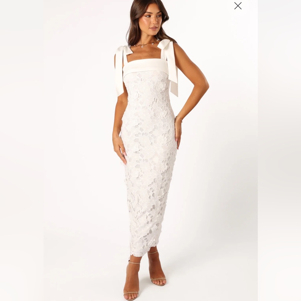 Petal & Pup White Floral Lace Dress
